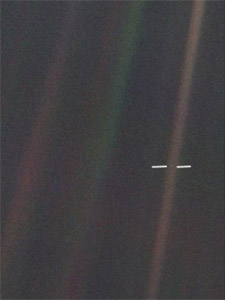 The Earth, a pale blue dot