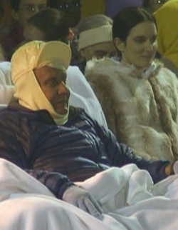Sri Chinmoy and Sumangali at Mongolian circus, Turkey 2006