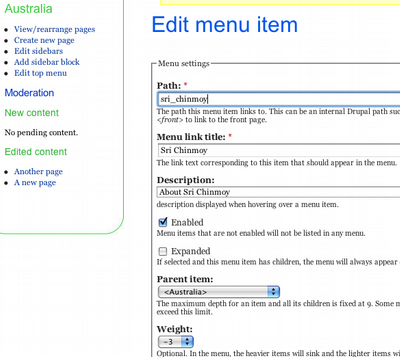 Menus